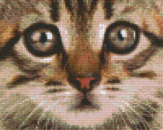 Kitten Face Four [4] Baseplate PixelHobby Mini-mosaic Art Kit